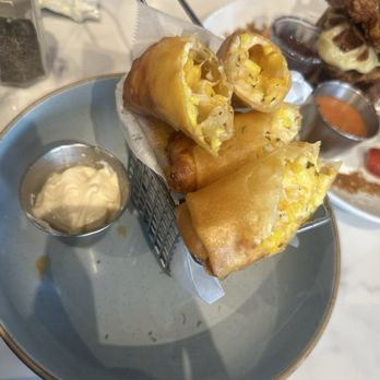 Toast In Town - Corn cheese egg rolls - Salad Near Me - Foster City, California Toast In Town - Corn cheese egg rolls - Salad Near Me - Foster City, California