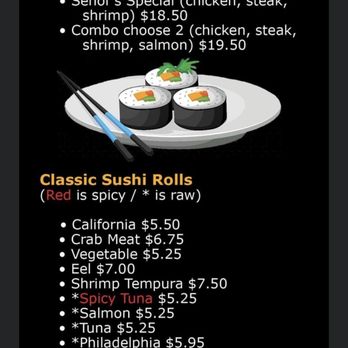 Señor Sushi - Menu - Sushi Bars Near Me - Chipley, Florida Señor Sushi - Menu - Sushi Bars Near Me - Chipley, Florida