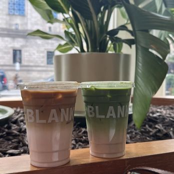 Blank Street Coffee - Strawberries & Cream Latte, Blueberry Matcha - Coffee & Tea Near Me - Boston, Massachusetts