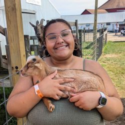 Schuster's Farm - Me & a baby goat