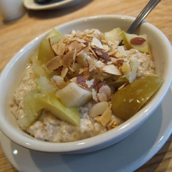 Flour Bakery + Cafe - Steel-cut oats with stewed apples - Coffee & Tea Near Me - Cambridge, Massachusetts