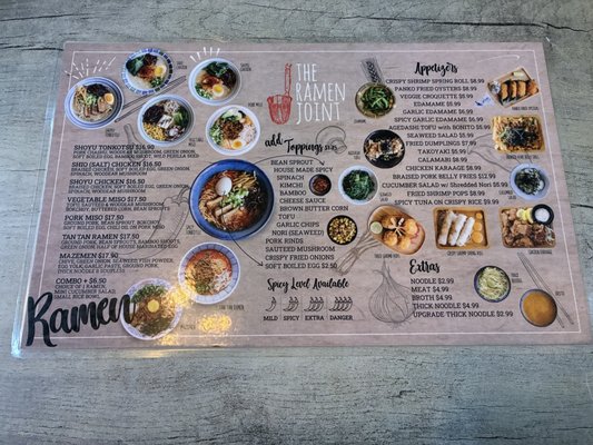 Menu photo 1 The Ramen Joint Los Angeles, CA Menu photo 1 The Ramen Joint Los Angeles, CA