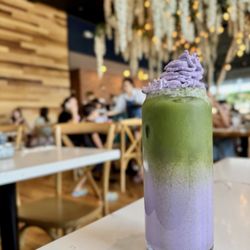 Willow & Whisk - Ube matcha latte