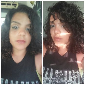 Jersey Curl Salon - Left side is the cut i received, right side shows the layers i added myself to get more volume. - Hair Salons Near Me - Cliffside Park, New Jersey Jersey Curl Salon - Left side is the cut i received, right side shows the layers i added myself to get more volume. - Hair Salons Near Me - Cliffside Park, New Jersey