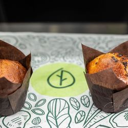 Harvest Clean Eats - Carrot Muffin ($2.29), Chocolate Chip Muffin ($2.29)