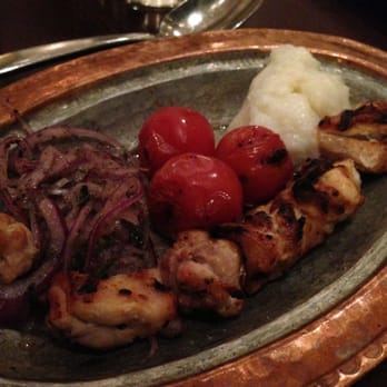 Zaytinya - Shish Taouk, grilled chicken thigh, sumac, onions, garlic tuom, grilled tomatoes. - Greek Near Me - Washington, DC, District of Columbia