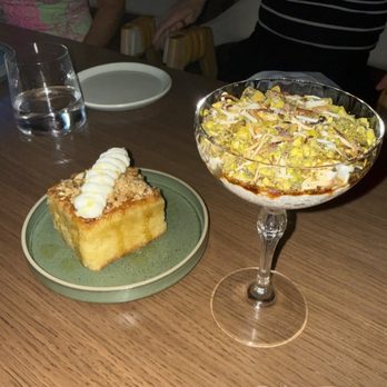 Terra - Lemon cake and rice pudding - Mediterranean Near Me - Charleston, South Carolina Terra - Lemon cake and rice pudding - Mediterranean Near Me - Charleston, South Carolina