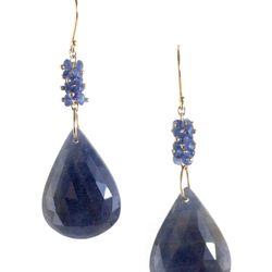 Tiffany Peay Jewelry - Handmade 14kyg cluster drop earring with blue sapphires.