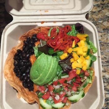 Andale - Tostada salad with tofu, which is under all the veggies - Mexican Near Me - Los Gatos, California Andale - Tostada salad with tofu, which is under all the veggies - Mexican Near Me - Los Gatos, California