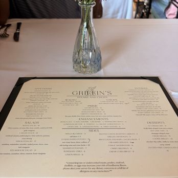 Griffin's Steakhouse - Menu - Steakhouses Near Me - Martinez, Georgia Griffin's Steakhouse - Menu - Steakhouses Near Me - Martinez, Georgia