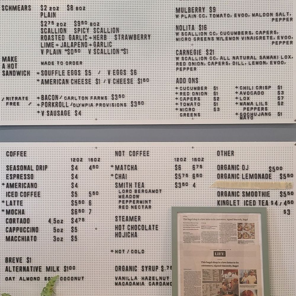 Sincerely Bagel - Menu - Bagels Near Me - Portland, Oregon Sincerely Bagel - Menu - Bagels Near Me - Portland, Oregon