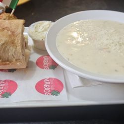 East Side Mario's - Soup and half a meatball sandwich