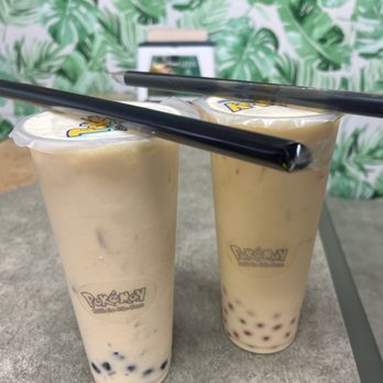 PoKeMaN - Pikachu one with honey boba and one with popping mango boba - Poke Near Me - Plantation, Florida PoKeMaN - Pikachu one with honey boba and one with popping mango boba - Poke Near Me - Plantation, Florida
