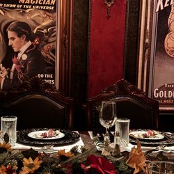 Mystique Dining - Dinner table set up