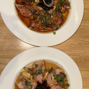 Burosu Ramen - Albacore with Crispy Onion Hamachi with Yuzu - Ramen Near Me - Studio City, California