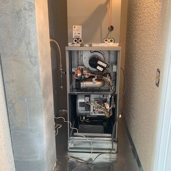 Absolute Air Conditioning and Heating - Brian was about halfway done with the furnace. - Heating & Air Conditioning/HVAC Near Me - Palm Desert, California Absolute Air Conditioning and Heating - Brian was about halfway done with the furnace. - Heating & Air Conditioning/HVAC Near Me - Palm Desert, California