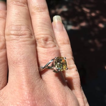 Emkay Diamonds - White gold setting purchased at Emkay with my own stone set, angle 3 - Jewelry Near Me - San Carlos, California Emkay Diamonds - White gold setting purchased at Emkay with my own stone set, angle 3 - Jewelry Near Me - San Carlos, California