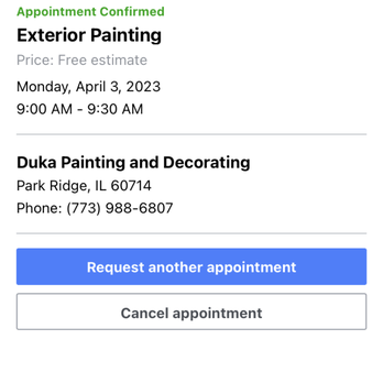 Duka Painting and Decorating - Here is my confirmed appointment - Painters Near Me