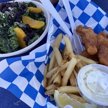 Hooked - Hooked House Salad ($15+) and Fish 'n' Chips ($17+) - Seafood Near Me - Montauk, New York