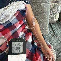 My BP and heart rate showed I was very dehydrated. My the end of my hydration drop it was stable and improved. My BP and heart rate showed I was very dehydrated. My the end of my hydration drop it was stable and improved.