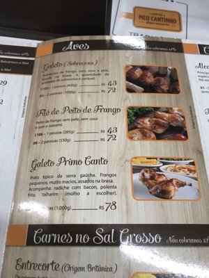 Menu photo 1 Meu Cantinho São José, SC