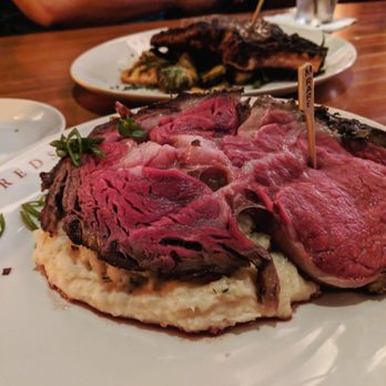 Redstone American Grill - Prime rib entree I ordered it medium rare, but this just rare. Taste was still just ok, not worth the price - Steakhouses Near Me - Bridgewater, New Jersey Redstone American Grill - Prime rib entree I ordered it medium rare, but this just rare. Taste was still just ok, not worth the price - Steakhouses Near Me - Bridgewater, New Jersey