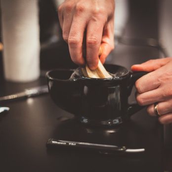 Alpha Barbers - Working up a lather. Image credit: Alpha Barbers - Barbers Near Me - Melbourne, VIC Alpha Barbers - Working up a lather. Image credit: Alpha Barbers - Barbers Near Me - Melbourne, VIC