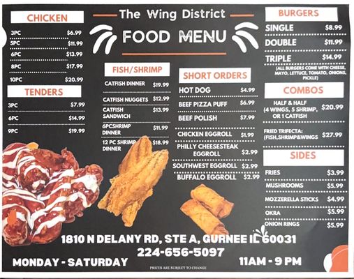 Menu photo 3 The Wing District Gurnee, IL