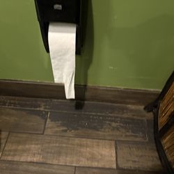 Black and sticky floor