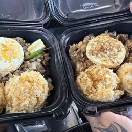 Sisig plate and adobo plate Sisig plate and adobo plate
