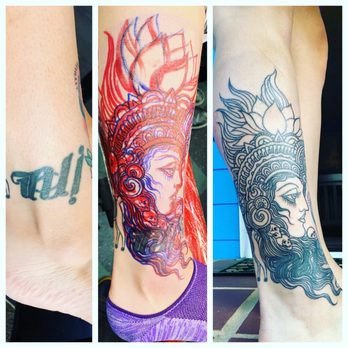 Spider Murphy's Tattoo - A beautiful cover up by Theo. Color and shading to come later! - Tattoo Near Me - San Rafael, California