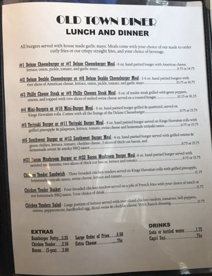 Menu photo 1 Old Town Diner Valdez, AK