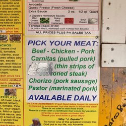 J Zapata - Menu
