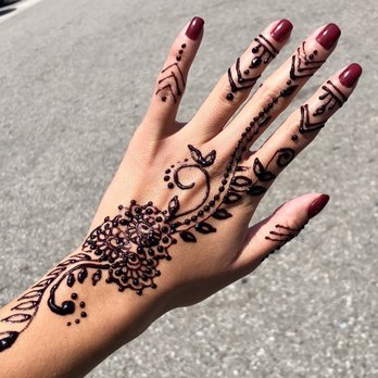 Bella Threading Studio - Henna Tattoo with a beautiful floral design - Henna Artists Near Me - Oxnard, California