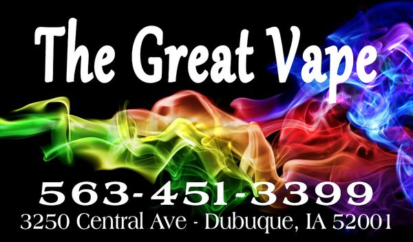 the great vape shop The Great Vape, 3250 Central Ave, Dubuque, IA 52001, US