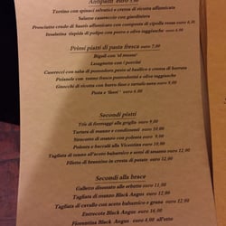 Osteria La Poiana - Todays menu