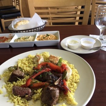 The Olive Tree Mediterranean Café - Trifecta Sampler, the Kabob Sampler, and a Dry Chard! - Mediterranean Near Me - Hilliard, Ohio The Olive Tree Mediterranean Café - Trifecta Sampler, the Kabob Sampler, and a Dry Chard! - Mediterranean Near Me - Hilliard, Ohio