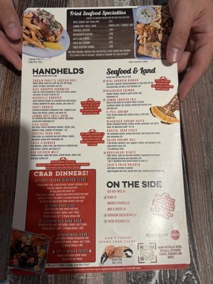Menu photo 2 Crabby Bill's Indian Rocks Beach, FL