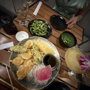 Kai Lounge - Sushi Bar & Kitchen - Vegetable tempura and garlic edamame - Japanese Near Me - Huntington Beach, California