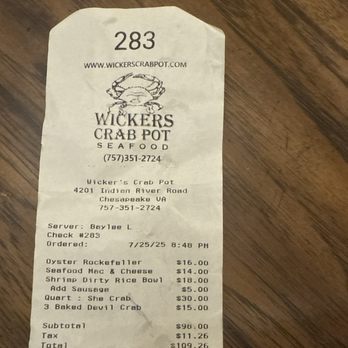 Wicker's Crab Pot - Seafood Near Me - Chesapeake, Virginia Wicker's Crab Pot - Seafood Near Me - Chesapeake, Virginia