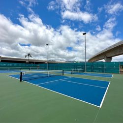 Keehi Lagoon Beach Park Pickleball Courts - 4 of the 12 total pickleball courts at Keehi Lagoon