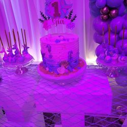 Decorarte Party Hall Rental_Event Planning - Cake and dessert table