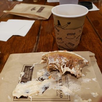 Grateful Bread - I'm a bit messy this morning   salmon spread on whole wheat bagel.... - Bakeries Near Me - Seattle, Washington