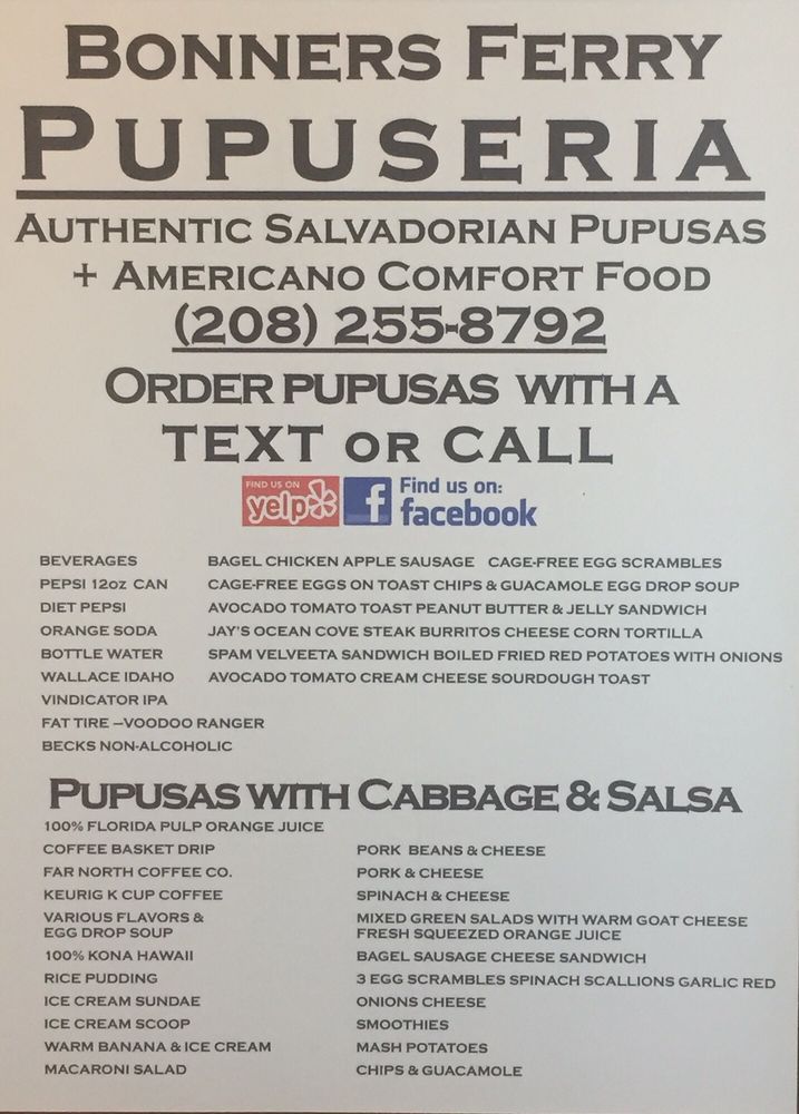 Bonners Ferry Pupuseria 51 Photos Salvadoran 6428 Kootenai St, Bonners Ferry, ID