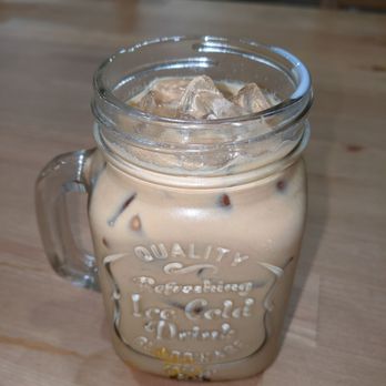 Squarrel Cafe - An experimental beverage they made for me on the fly, a peach infused iced chai - delicious. - Coffee & Tea Near Me - Brooklyn, New York