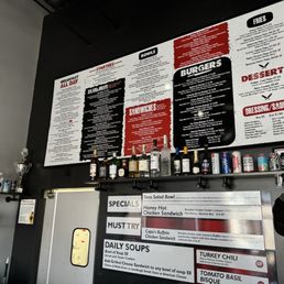The overhead menu!