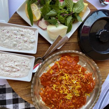 Caspian Restaurant - Masto-5. Mast Moosir and Gheymeh over Tahdig - Mediterranean Near Me - Mountain View, California
