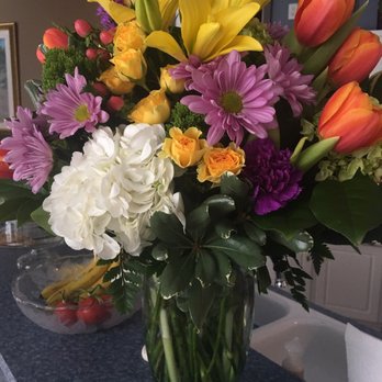 Bo-Kay Florist - Each side of bouquet had varied spring flowers! - Florists Near Me - Ocala, Florida