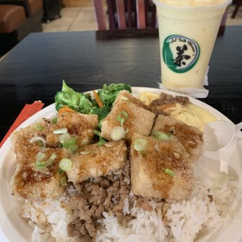 JJ Tea House - Crispy Fried Tofu Rice with pork, Mango Snow - Taiwanese Near Me - Columbia, South Carolina JJ Tea House - Crispy Fried Tofu Rice with pork, Mango Snow - Taiwanese Near Me - Columbia, South Carolina