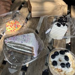 The Chunky Scone - Ube cake, tres leches, cookie & cream cake & sprinkle cookie